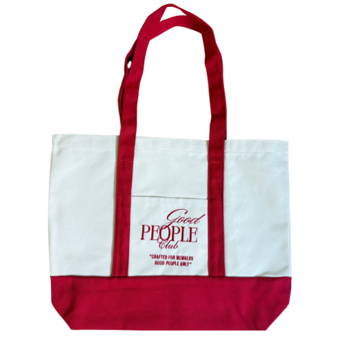 Bold Red Good People Tote